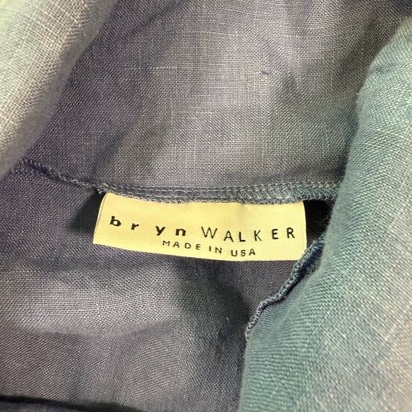 Etta Tank by Bryn Walker women’s 100% linen cowl neck denim color xs - Picture 3 of 6